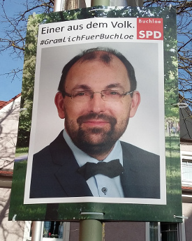 Plakat zur Bürgermeisterwahl
