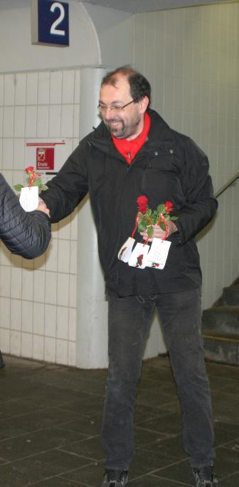 Valentinsrose für einen Fahrgast Valentinsrose für einen Fahrgast